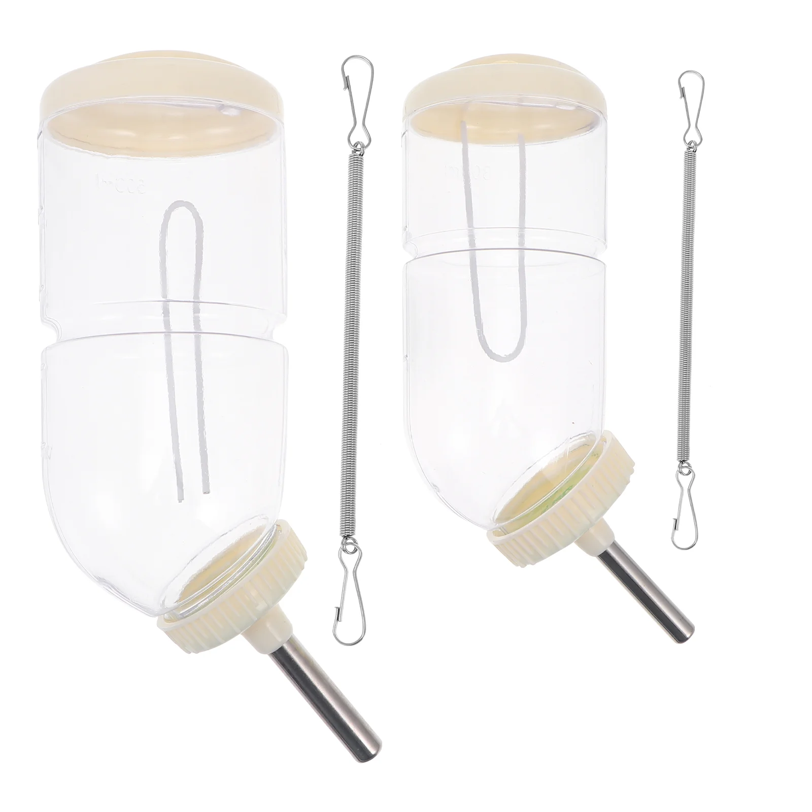 

2pcs Reliable Small Pet Cage Drinker Bottles Chinchilla Rabbit Water Containers