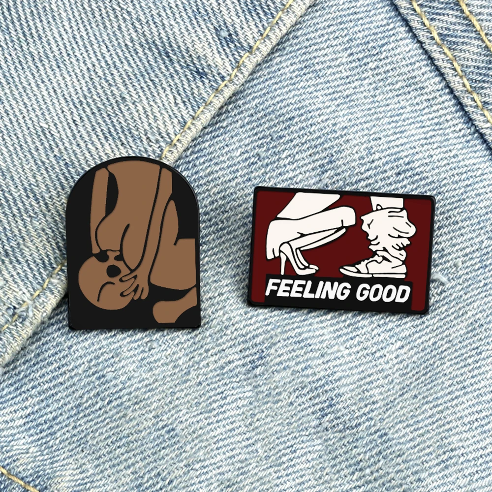 Забавные сексуальные броши для мужчин и женщин, модная булавка для влюбленных, креативный эмалированный значок в стиле панк, темная индивидуальная бижутерия, булавки для лацканов, подарок