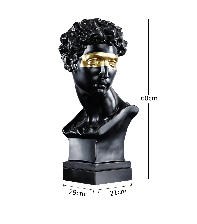 

Large Modern Statue Hot Sale Home Decoration Statue David Art Avatar Resin Sculpture Character Figurine Masked in Stock
