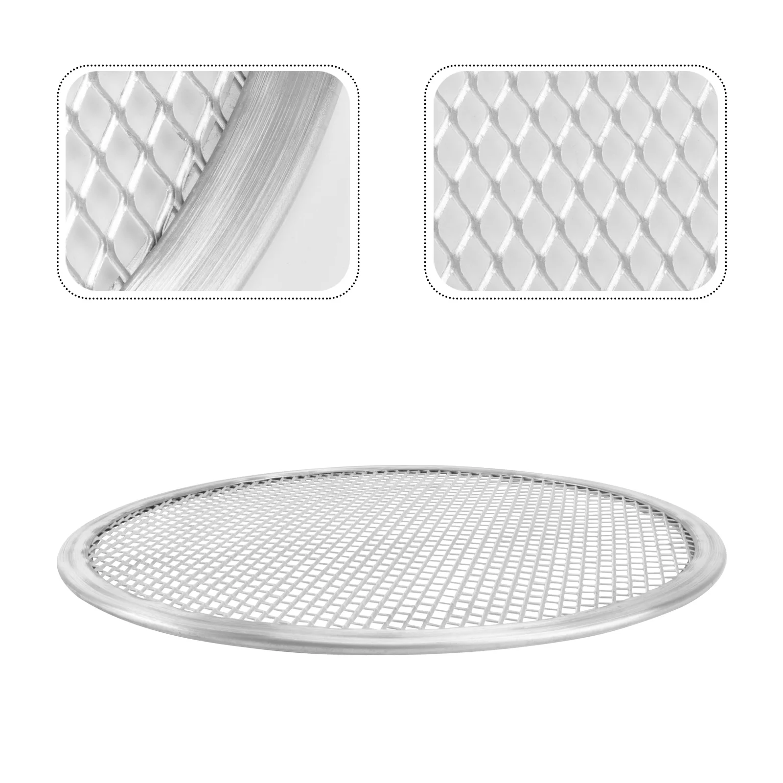 

Pizza Pan Screen Tray Baking Mesh Oven Inchholesround Aluminum Steel Non Stick Crisper Net Metal Stainless Pans Seamless Wire