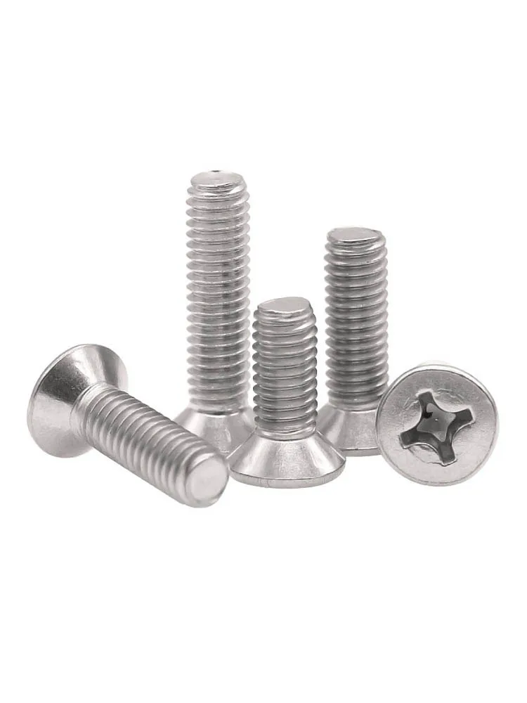 

M1 M1.2 M1.4 M1.6 304 Stainless Steel Countersunk Self Tapping Screws Cross Recessed Flat Head Tapping Wood Screw Bolts