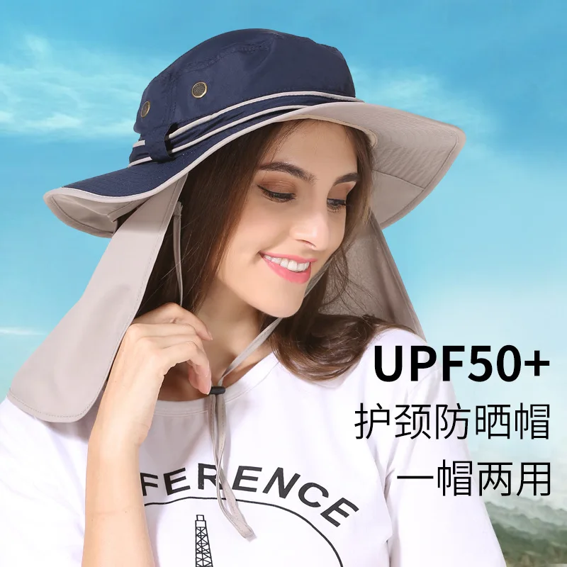 

2022 New style Sunscreen UPF50 + comfortable new spring and summer to protect the neck fisherman hat outdoor sports topi shawls