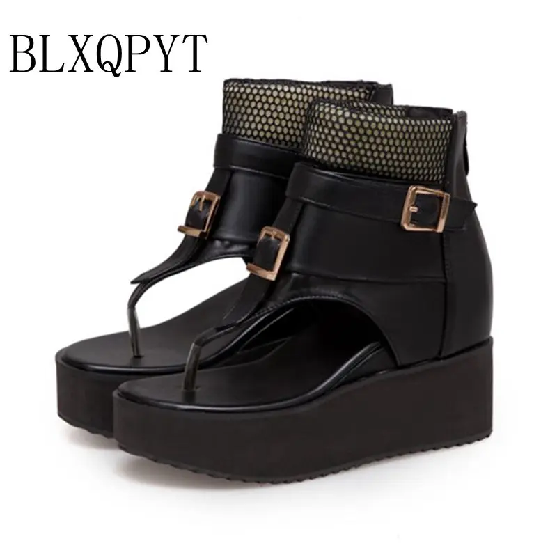 

BLXQPYT Sexy fashion Summer Style Sandals Women Big Size 35-44 High Heels 5.5cm wedding Party shoes woman Platform pumps 3396