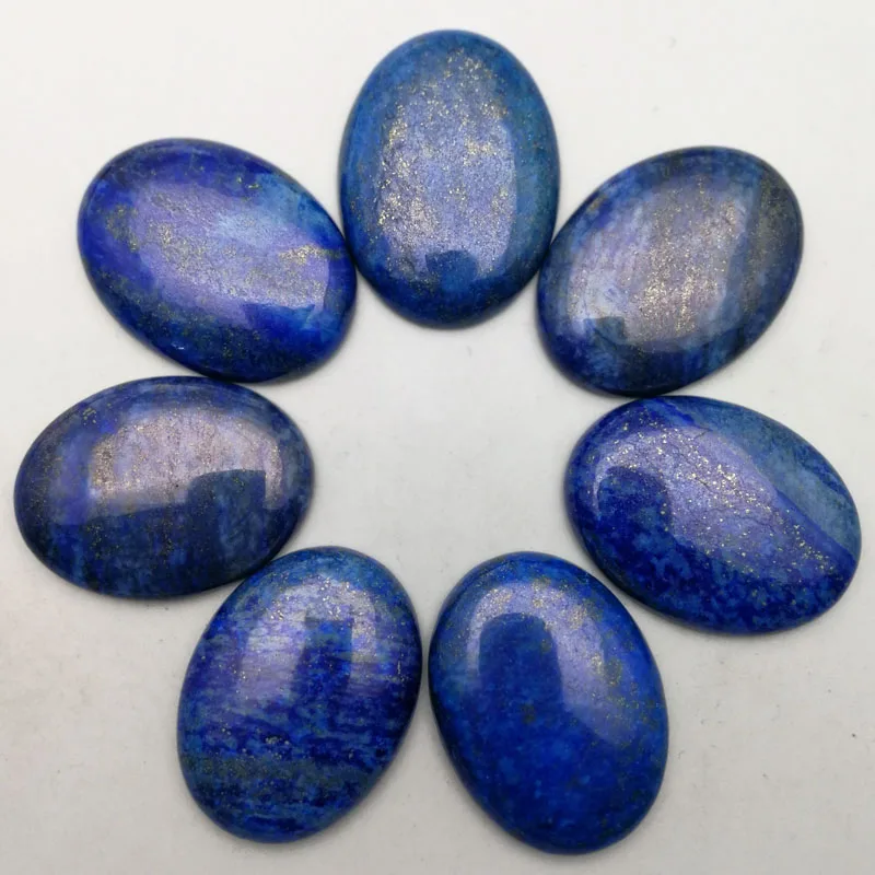 

Fashion Good quality 30x40MM Lapis lazuli Natural Stone cab cabochon Bead for jewelry making charm accessories 6Pc Free shipping