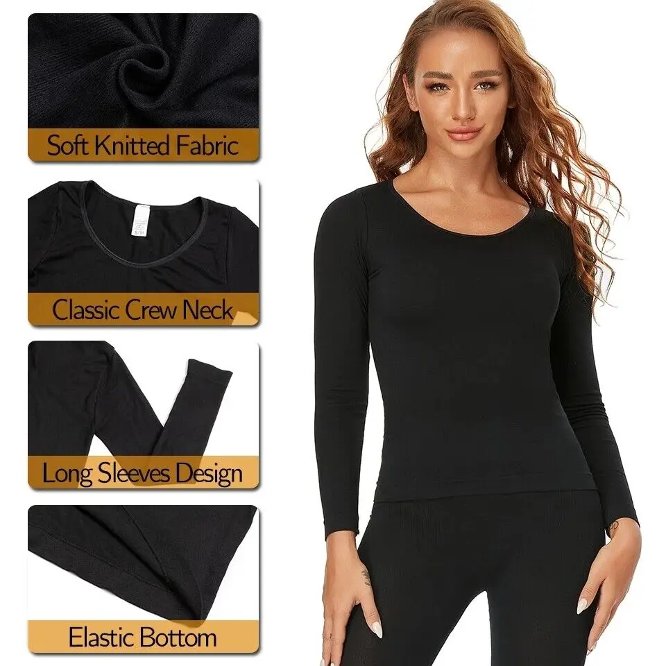 Winter Thermal Heated Underwear Sets For Women Winter Fast Dry Long Johns Set Thermo Underwear Shirt Female Warm Clothes