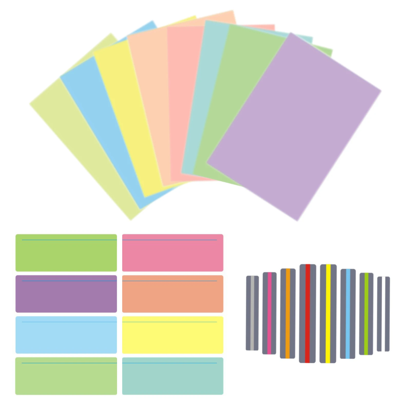 

24pcs College Colored Overlay Highlight Dyslexia Guided Aid Reduce Visual Stress Tracking Rulers Teacher Supplies Durable School