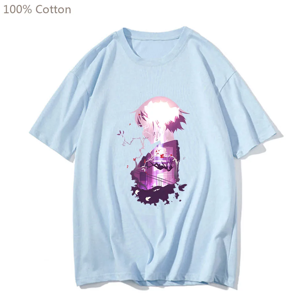 

Owarimonogatari Hitagi Senjougahara Fashion Anime T-shirts Aesthetic Kawaii Manga Tshirt Cartoon Men/women 100% Cotton Tee-shirt