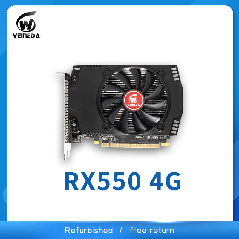 Видеокарты VEINEDA RX550 4 ГБ GDDR5 128bit GPU видеокарта Настольный ПК видеоигры для AMD Radeon R7350
