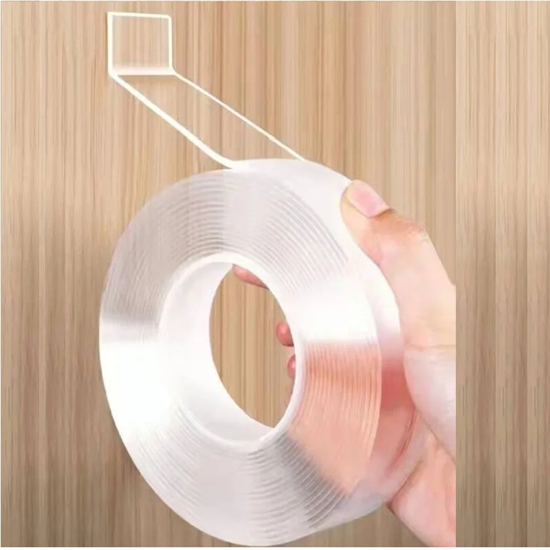 Nano Tape 1-5M Double Sided Monster Tape Transparent Reusable Waterproof Adhesive Tapes Home Cleanable Kitchen Bathroom Supplies