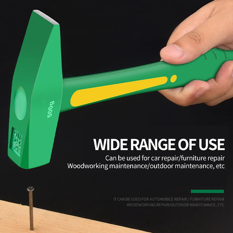 200/300/500G противоударный строительный пластиковый молоток с плоской головкой