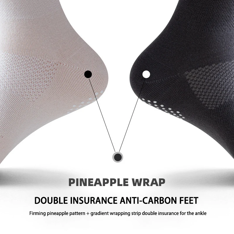 GYMIGO Non-slip Sports Socks Professional Marathon Running Socks Breathable Quick-drying Men Outdoor Sports Racing Cycling Socks