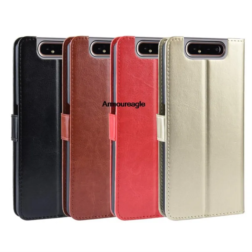 for samsung galaxy a80 case leather flip wallet phone guard on a 80 a805f a805 stand function card holder