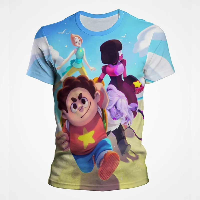 

Steven Universe 3D Print T Shirt Boys And Girls Animation Fashion Streetwear Clothes Tees Summer Casual Cartoon Short Sleeve