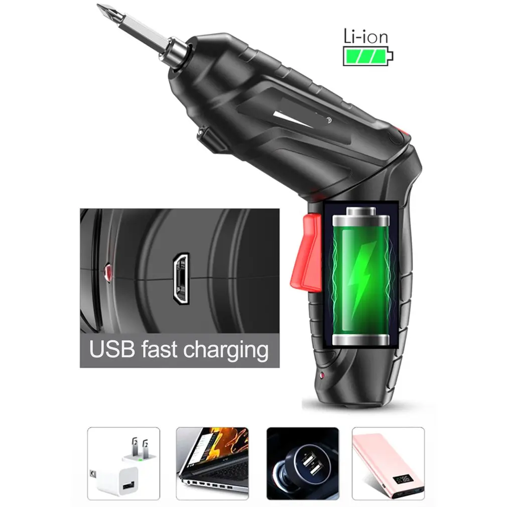 

Новая электрическая отвертка USB с аккумулятором, бытовая электрическая отвертка, дрель для двери, сборка, электроинструменты, дрель, шурупо...