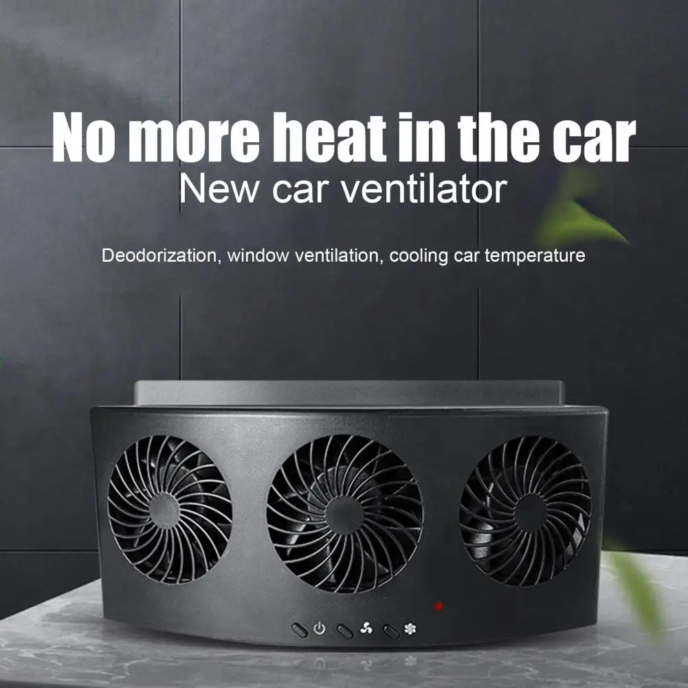 

Car Fan Strong Suction Simple Installation Heat Dissipation Two-speed Regulation Air Vent Radiator Car Exhaust Fan for Travel
