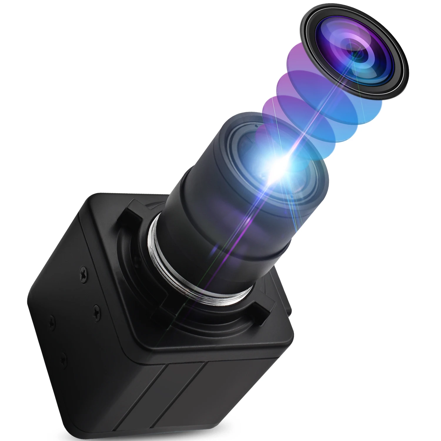 Монохромная камера ELP 1MP с варифокальным зумом 720P глобальная веб-камера затвором