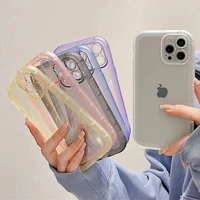 candy color soft case for iphone 11 13 12 pro max funda transparent tpu cover for iphone x xs max 7 8 plus se 2 3