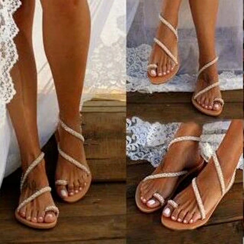 2022 белые кружевные сандалии женские шлепанцы на плоской подошве босоножки