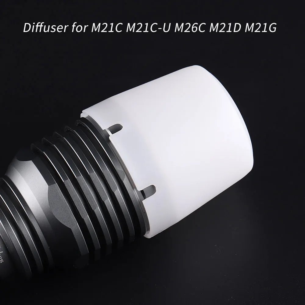 Пластиковый белый диффузор для фонарика M21C M21C-U M26C M21D M21G