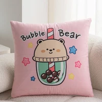 cute bubble bear pillow case home decor pink pillowcases for pillows double bed cushions cover gift for boy girl kids home decor