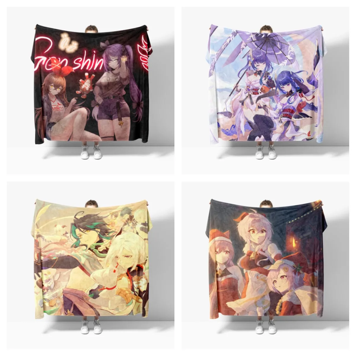 

Мягкое фланелевое одеяло Genshin, дышащее теплое постельное белье и дорожное одеяло, одеяло для дивана, одеяло для кровати на заказ