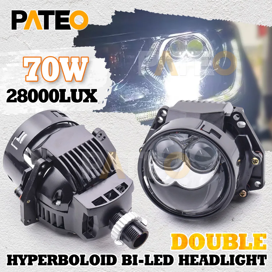 3-inch Bi LED Lens Module S13 70W Double Hyperboloid Projector for Hella 3R G5 Headlight H1 H4 H7 9005 9006 LED Light Auto Kit