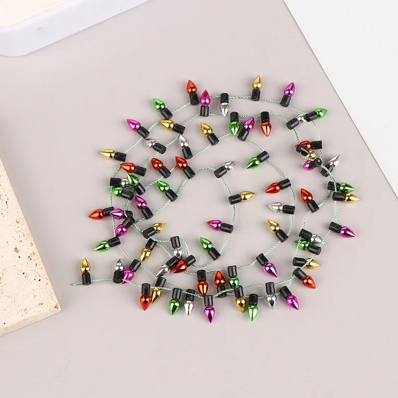 

1 м 1:12 1 гирлянда поддельных огней, рождественское хорошее украшение, миниатюрный кукольный домик, аксессуары для мебели, гирлянда