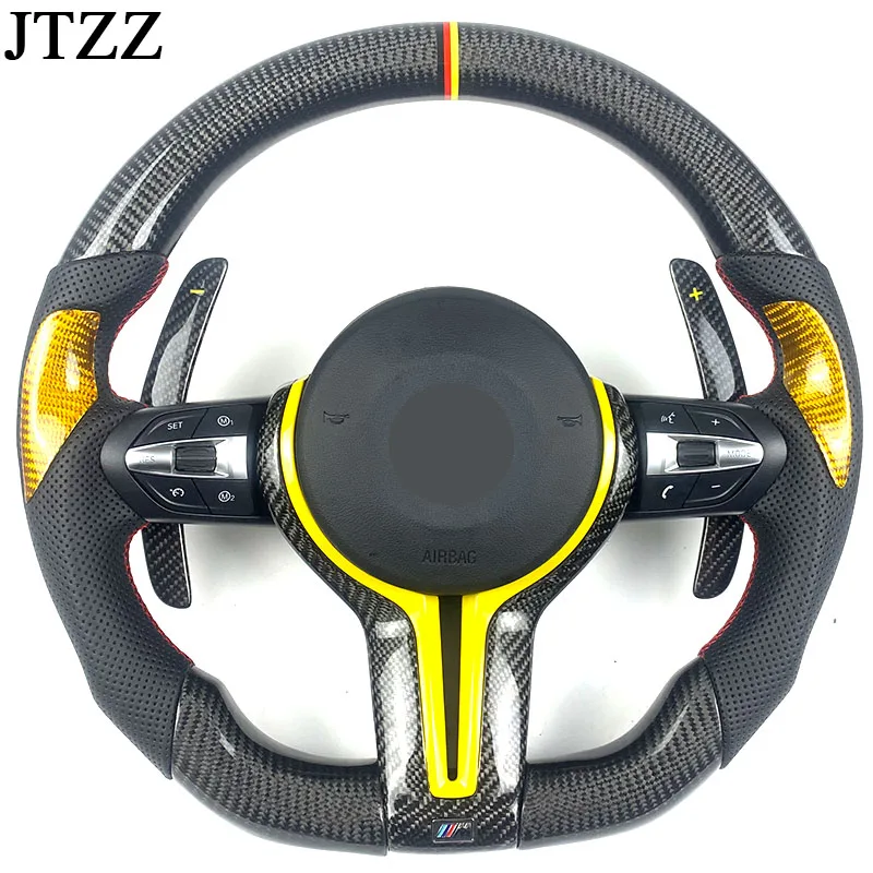 

For BMW F30 F10 F32 F15 F16 3 4 5 6 7 Series BMW MPower Carbon Fiber Steering Wheel Customization
