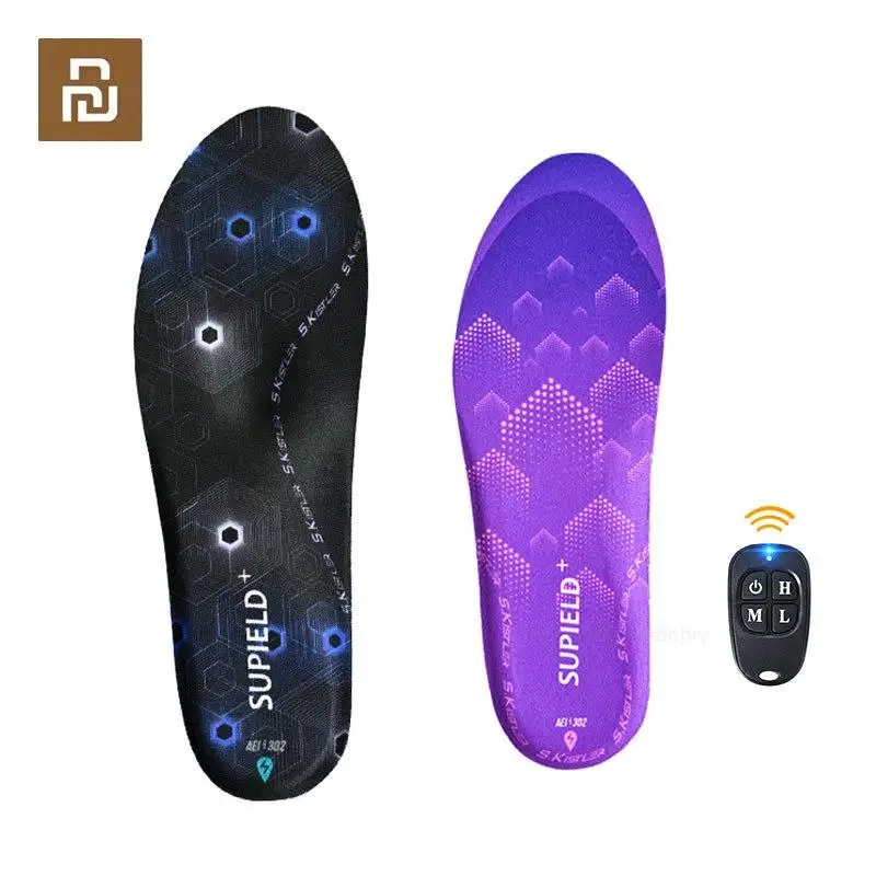 SUPIELD Aerogel Wireless Remote Control Electric Heating Insoles Winter Warm Heated Insoles Washable Men Women Sport Shoes Pads