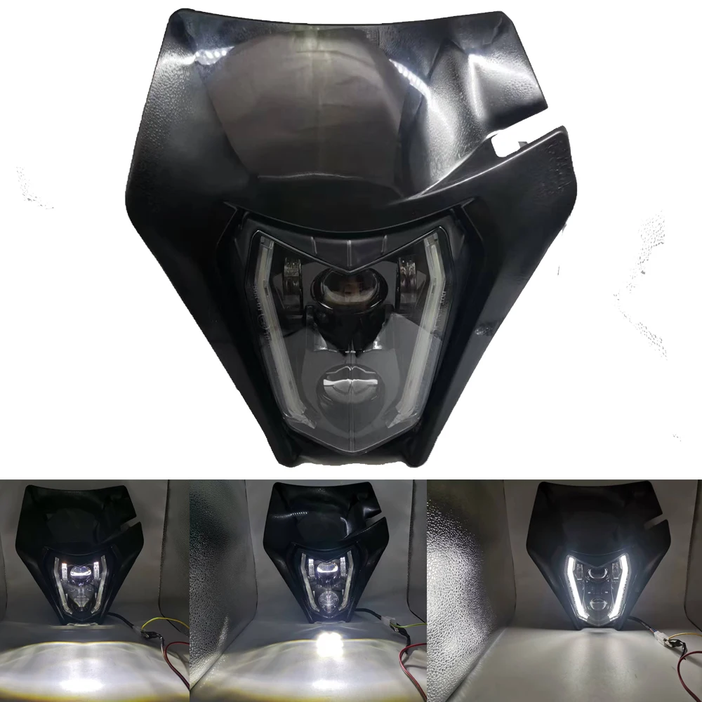 Передняя фара для мотоцикла двойной спортивный светильник Enduro светодиодный