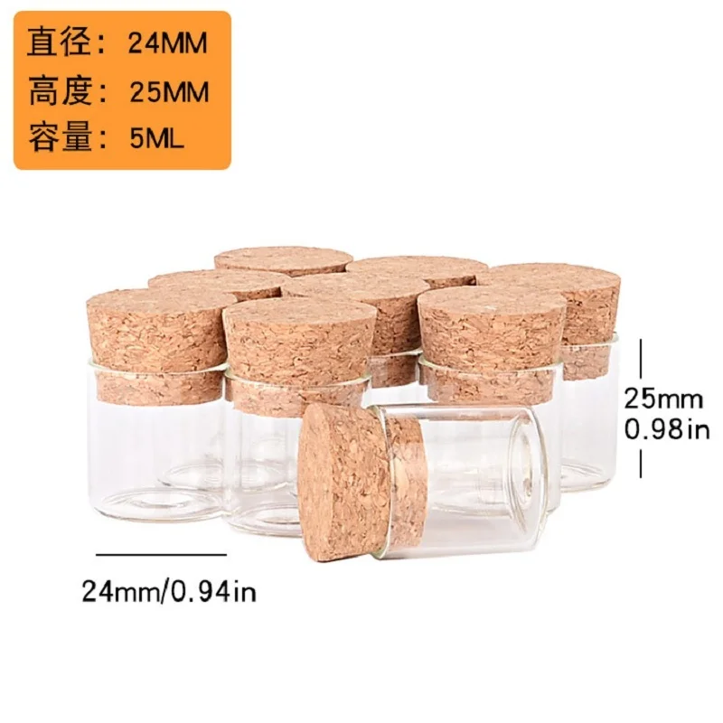 Стеклянная бутылка с деревянной крышкой диаметр 24/27 мм 30 шт.