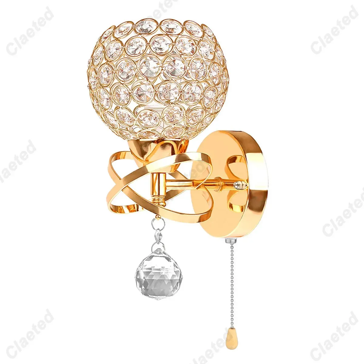 

Настенный светильник в европейском стиле, простой и креативный прикроватный светильник для спальни, настенное бра с кристаллами, настенная лампа E27, Прямая поставка