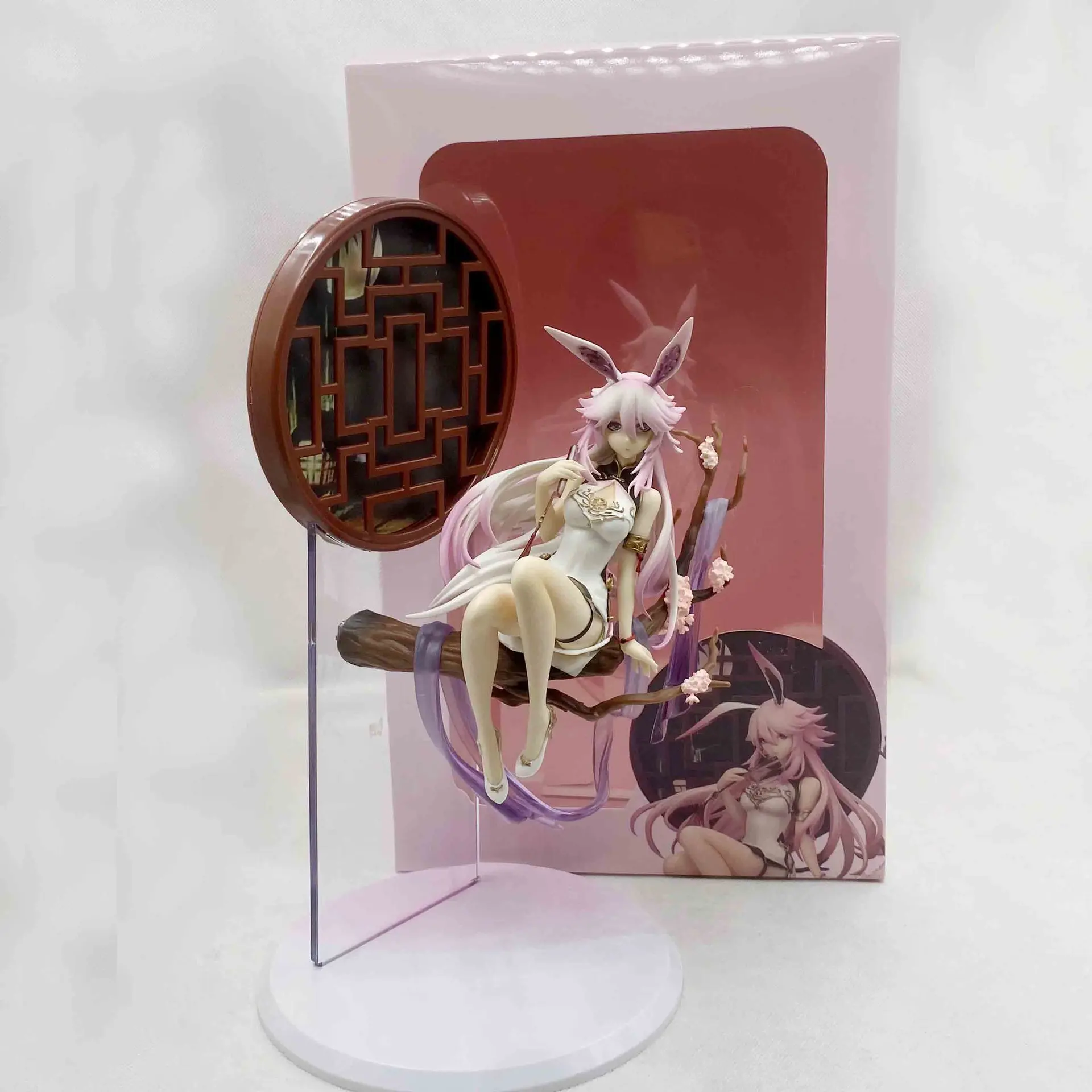 

Genshin ударопрочный Чонсам восемь двойных вишневых китайских ударов три студентки аниме анимация периферийная фигурка украшение