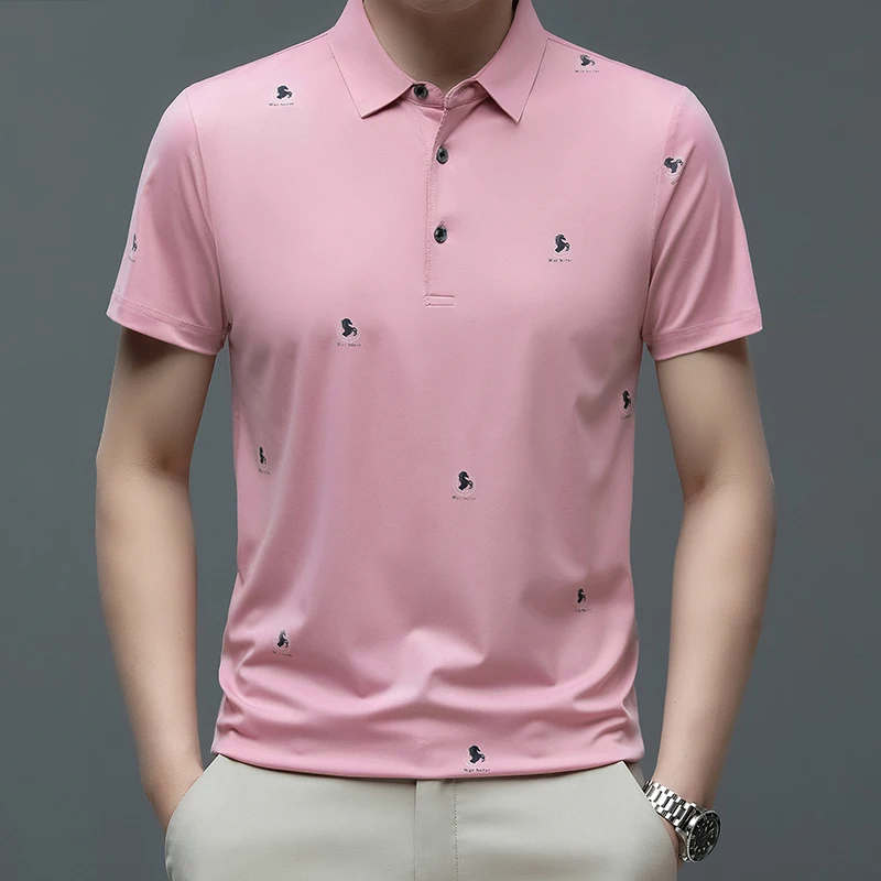 

Fashion Men's Polo Shirt Lapel Daily Golf Business Casual Men Clothing Outdoors Top Homme Short-sleeved T-shirt Camisas