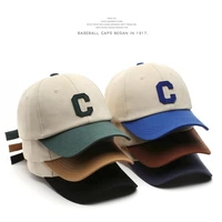 sleckton cotton baseball cap for women and men casual snapback hat fashion letter c patch hat summer sun visors caps unisex