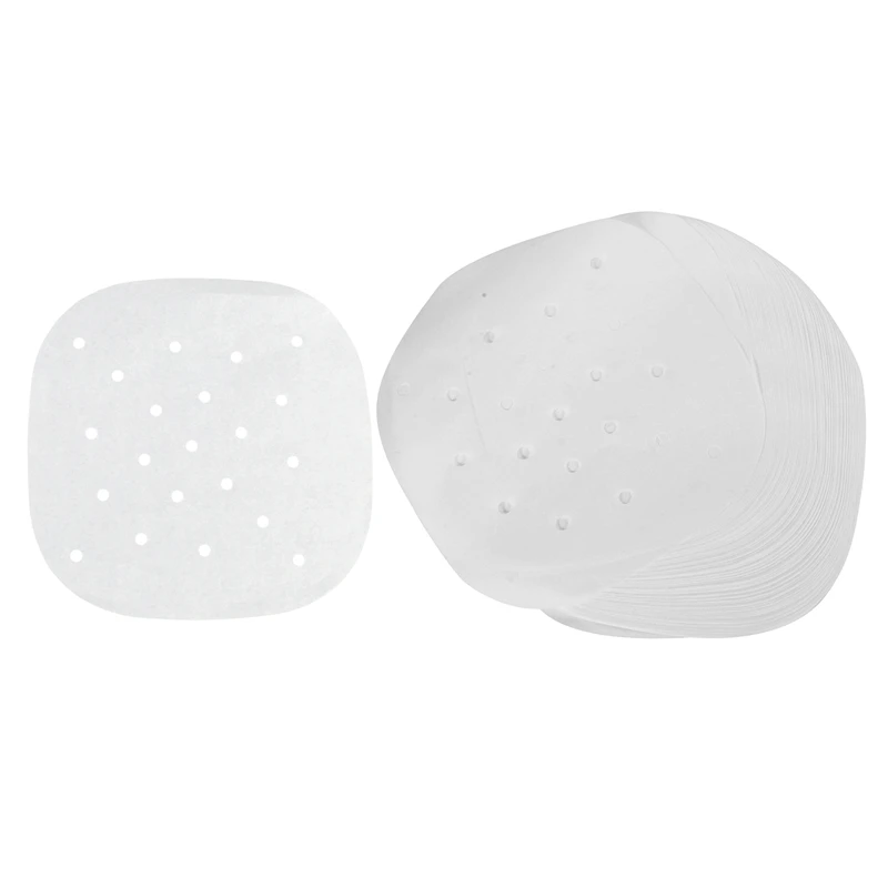 

Прокладка для фритюрницы, 200 листов, 8 дюймов, перфорированная бумага для выпечки, пергаментная бумага для духовки, Паровая бумага с антиприг...