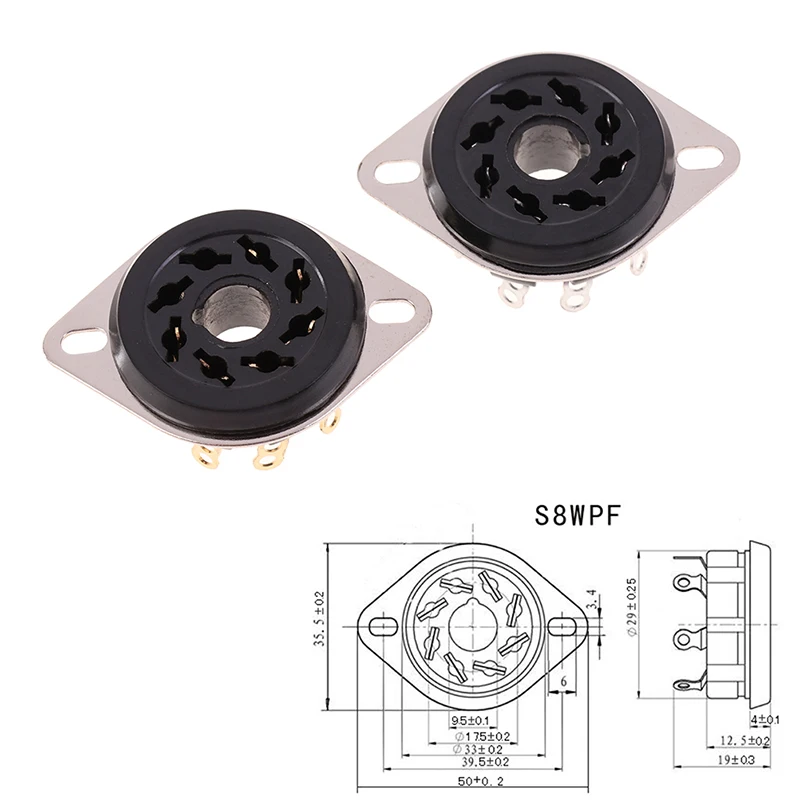 Основание для вакуумной трубки S8WPF 8-контактное из Bakelite CV181 5881 6SN7 KT88 EL34 6550 6SL7 KT66 6CA7