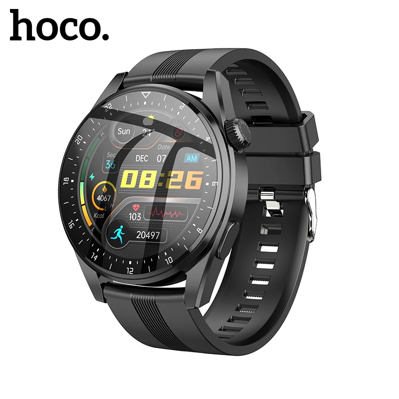 Смарт-часы Hoco Y9, Bluetooth, вызов, 1,32 дюйма, разрешение 360*360, 3,5D, сенсорный экран, IP68, водонепроницаемый монитор сердечного ритма, спортивные часы