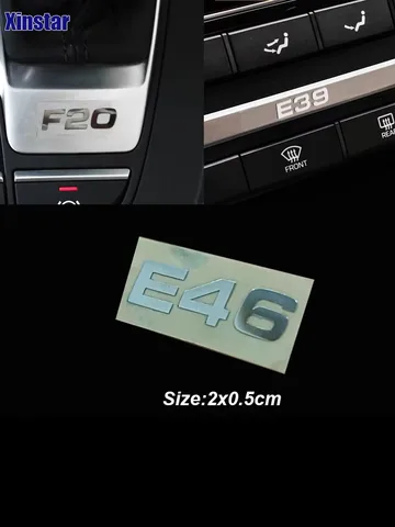 5 шт., автомобильные наклейки из нержавеющей стали для BMW E30, E34, E36, E39, E46, E60, E87, E90, F10, F20, F30