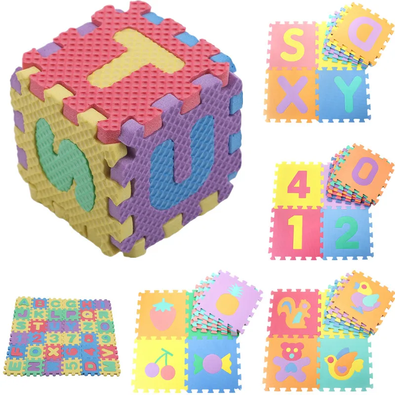 

EVA Foam Baby Play Mats Puzzle Mats 10pcs Alphabet Educational Play Mat Baby Crawling Pad Carpet Children Games Puzzle Pad