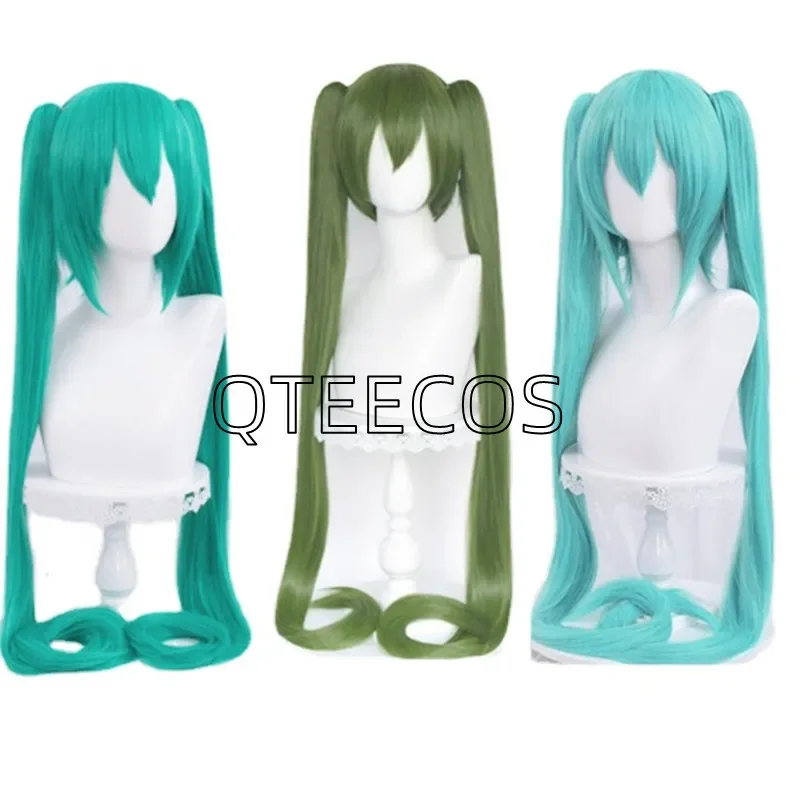 Vocaloid Miku косплей парик Аниме Новый год Рождество Хэллоуин зеленое кимоно длинные