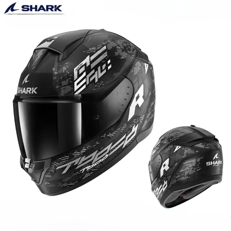 Оригинальный мотоциклетный шлем SHARK сертификация DOT ECE анфас двойная линза