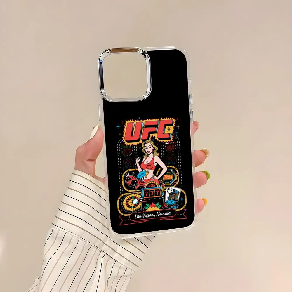 Чехол для телефона с логотипом UFC для iPhone 17 Air 16 15 14 13 12 11 Pro Pro Max Plus, прозрачный, мягкий (art.: 3920da93ed778) - 3920da93ed778