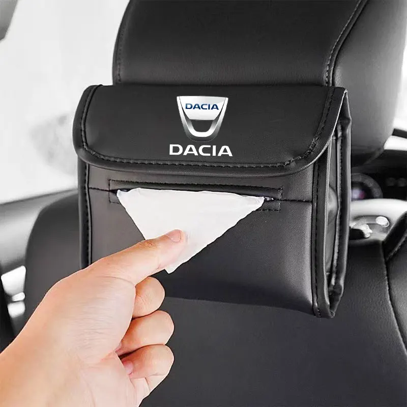 

For Dacia Lodgy Mcv Sandero Duster Spring Logan stepway Dokker Car Tissue Bag Organizer Car Seat Back Hanging Bag Storage