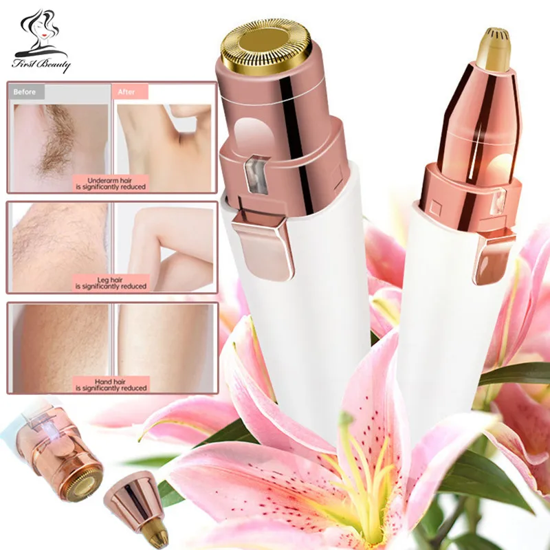 

Electric Eyebrow Trimmer Hair Remover Women Shaver LED Light Lady Epilator Razors Face Makeup Tools Facial Hair Removal Shaver
