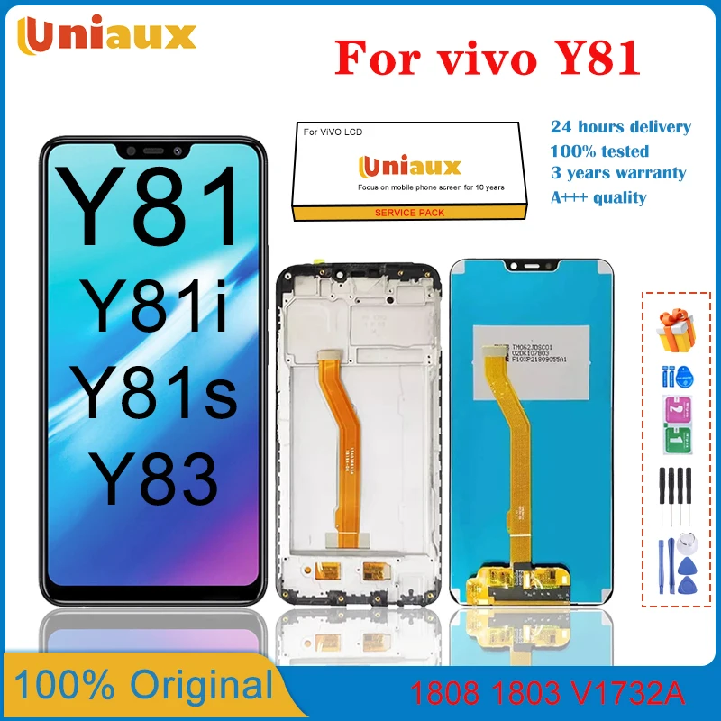 Оригинальный ЖК-дисплей 6,2 дюйма для VIVO Y81 Y83, ЖК-дисплей с сенсорным экраном 1802, 1808, 1803, V1732A, дигитайзер в сборе, замена, ремонт телефона