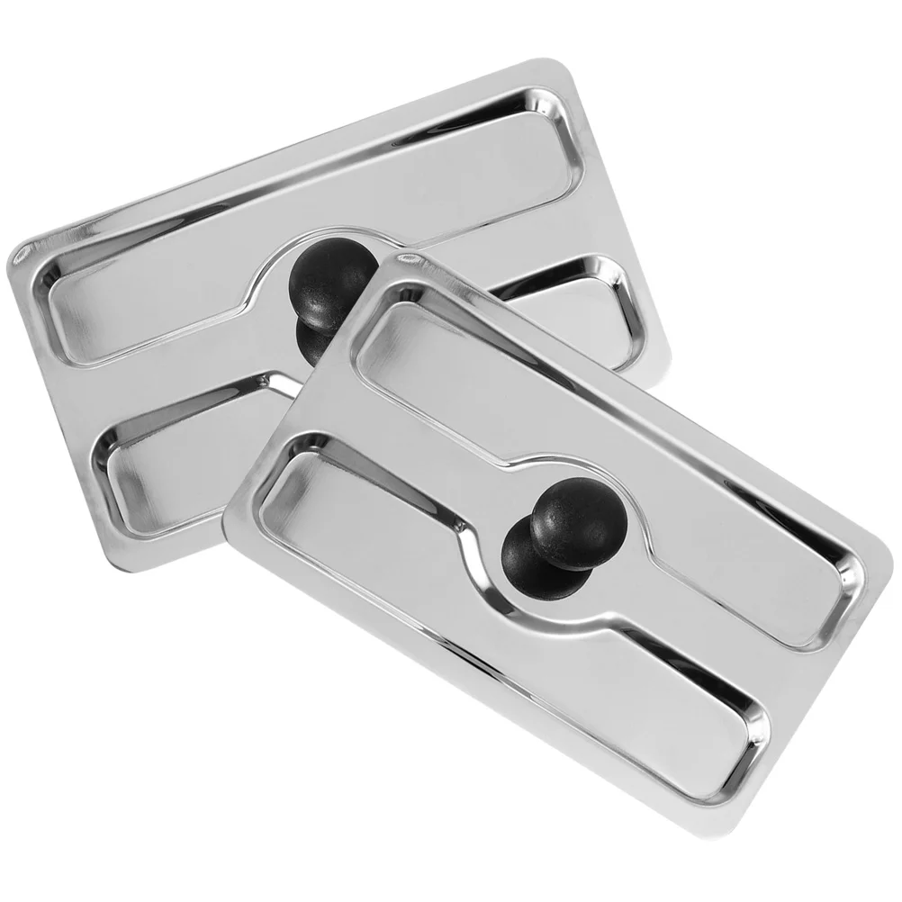 

2pcs Home Stainless Steel Practical Kitchen Device Cover Toaster Lid Breakfast Maker Cover Toaster Part