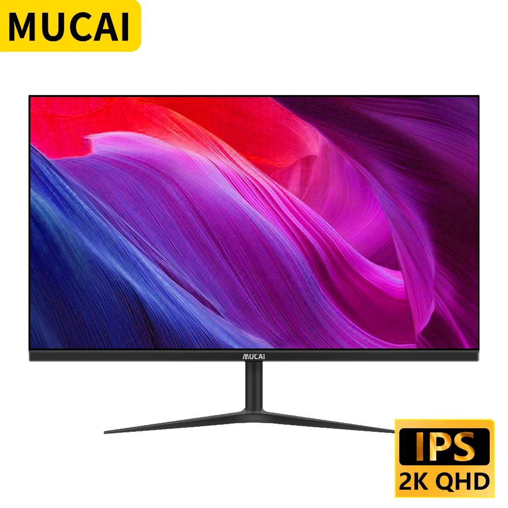 

MUCAI 24/27 Inch Monitor 2K 75Hz QHD Desktop PC LCD Display Gaming 100Hz Panel Screen Computer LED 2560*1440 HDMI-compatible DP