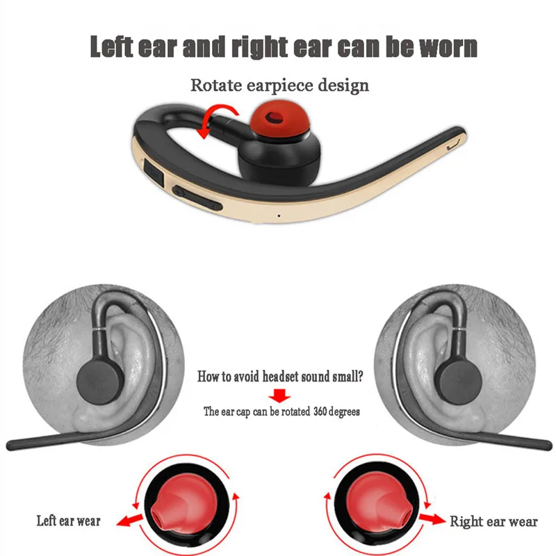 S30 Беспроводные наушники Bluetooth Universal New Stereo Earbuds CSR Business Car Earphones Sports Intelligent Voice Control.