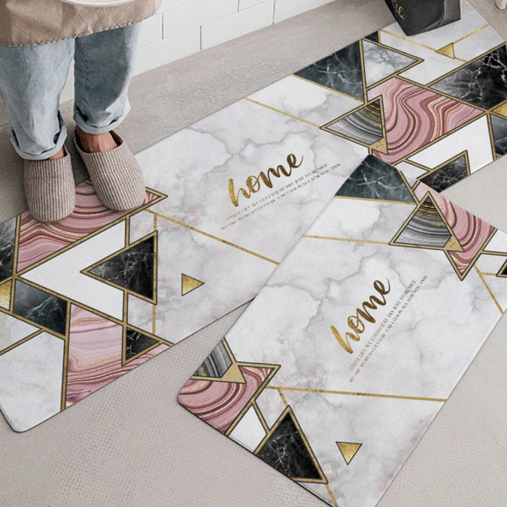 

40X60CM Anti-Slip Crystal Velvet Kitchen Strip Mat Absorbent Living Room Prayer Pad Rug Entrance Doormat Hallway Bathroom Carpet